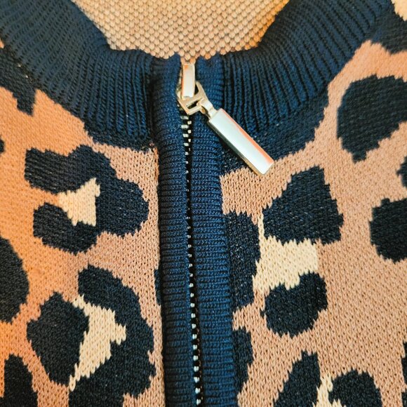 Brown Cheetah Print Cardigan - Picture 5 of 6